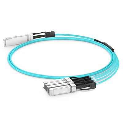 100G QSFP28 - 4x25G SFP28 AOC 100G QSFP28 Aktív optikai kábel CE FCC 1-100 m m