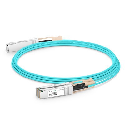 200G QSFP56 - 2x 100G QSFP28 Aktív optikai kábel (AOC), 1M -20 m m